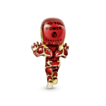 Charm Iron Man De The Avengers De Marvel Recubrimiento Oro 14K