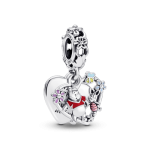 Charm Colgante Doble Winnie Pooh y Piglet de Disney Pandora Plata Esterlina