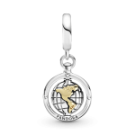 Charm colgante Mundo giratorio Dos Tonos