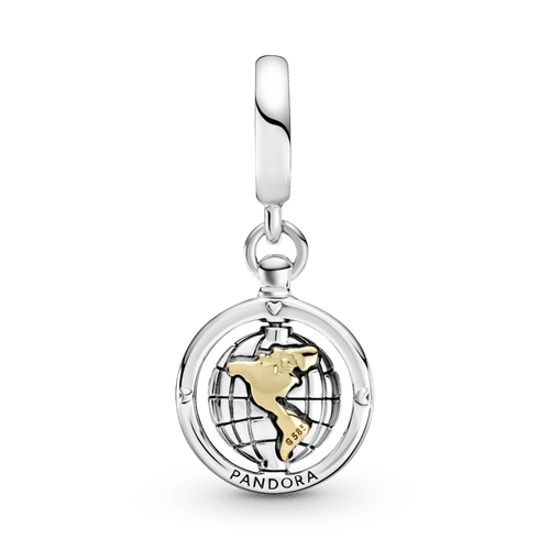 Charm colgante Mundo giratorio Dos Tonos