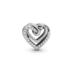 Charm Corazones entrelazados resplandecientes