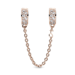 Cadena de seguridad Recubrimiento en Oro Rosa de 14k