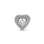 Charm Corazones Nivelados Brillantes