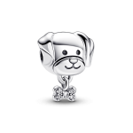 Charm Perro mascota y hueso Pandora Plata Esterlina