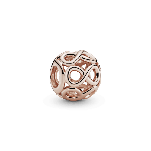Charm infinito calado Recubrimiento en Oro Rosa de 14k