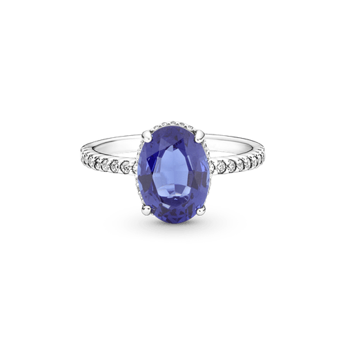 Anillo De Compromiso En Plata De Ley Halo Brillante