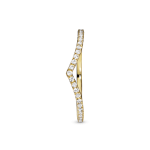 Anillo Hueso de los deseos deslumbrante Recubrimiento en Oro de 14k