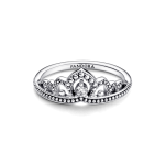 Anillo Tiara real con abalorios Pandora Plata Esterlina
