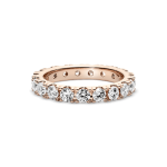 Anillo En Plata De Ley Eternity Brillante Recubrimiento en Oro Rosa 14k