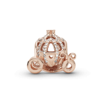 Charm Recubrimiento en Oro Rosa de 14k de carruaje brillante Cenicienta de Disney