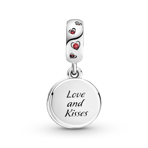 Charm colgante Amor y Besos con Mickey Mouse y Minnie Mouse de Disney.