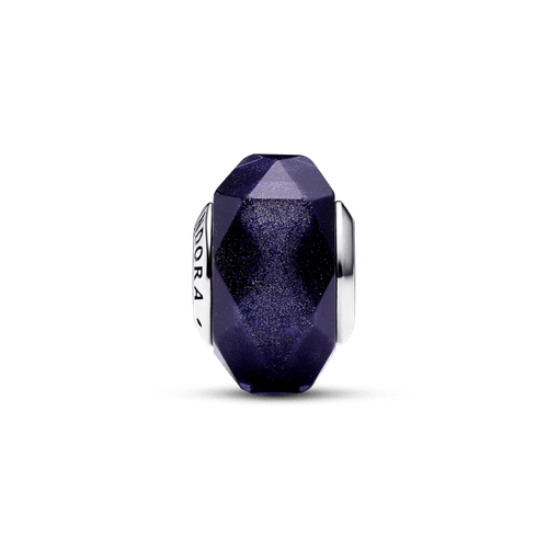 Charm de Cristal de Murano Azul Facetado