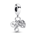 Charm Colgante de familia triple Infinito Pandora Plata Esterlina