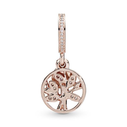 Charm Colgante Generaciones De Familia Recubrimiento en Oro Rosa de 14k