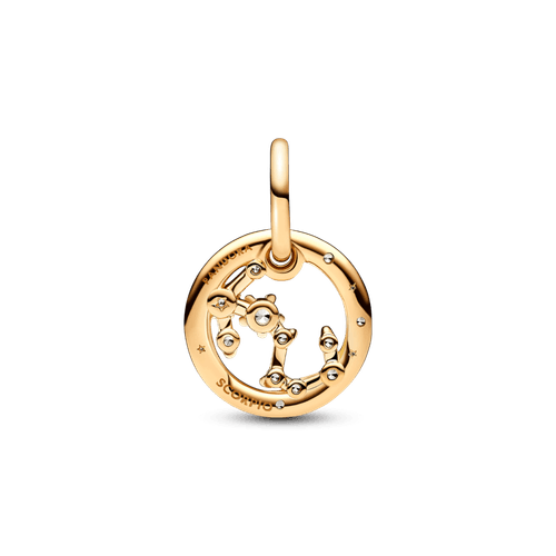 Charm Colgante Zodiaco Escorpio Recubrimiento en Oro de 14k